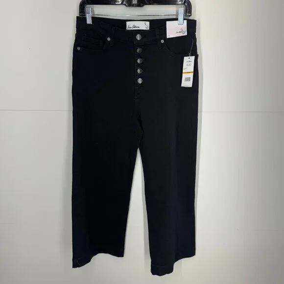 NWT Sam Edelman Codie High-rise Wide Leg Ankle Jeans in Black - Picture 2 of 11